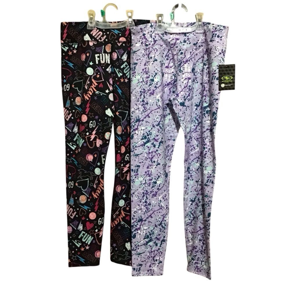 Athletic Works DriWorks Moisture Wicking Leggings L 10-12
